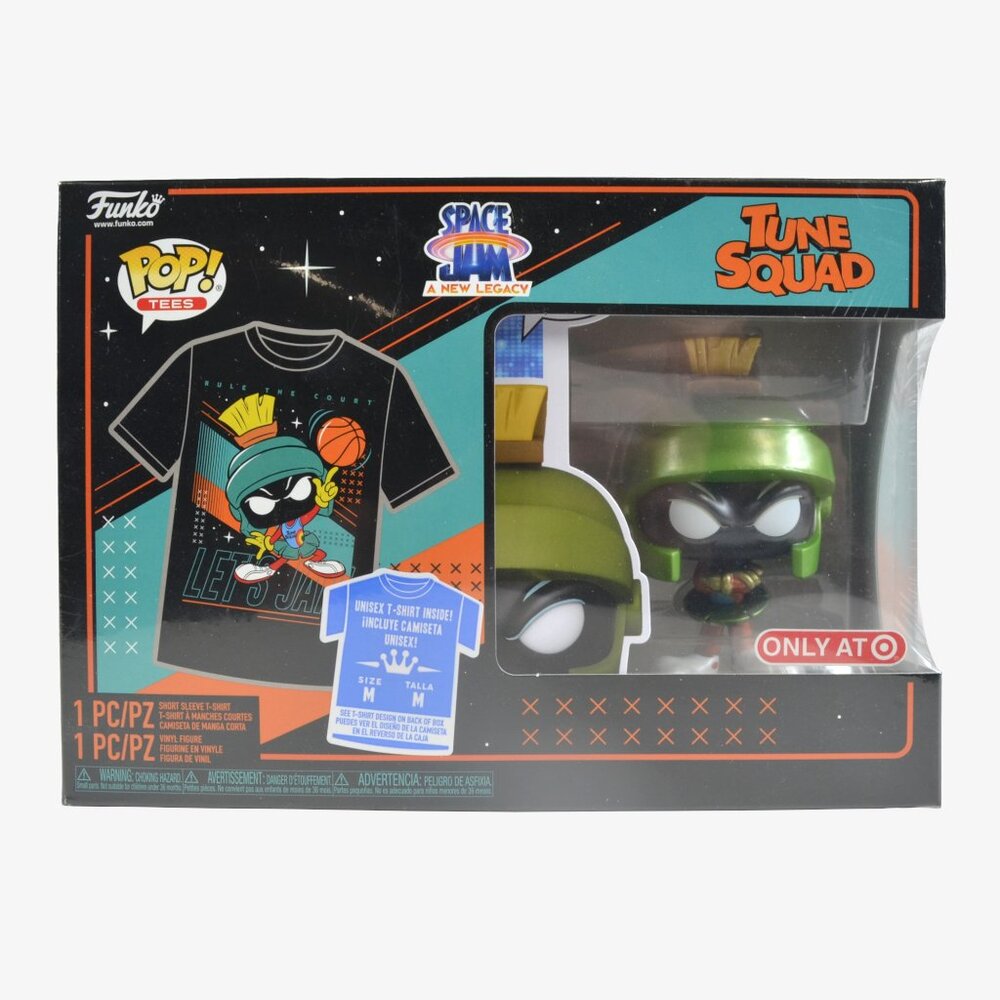 POP! Marvin the Martian T-shirt and Figure, Multiple Sizes